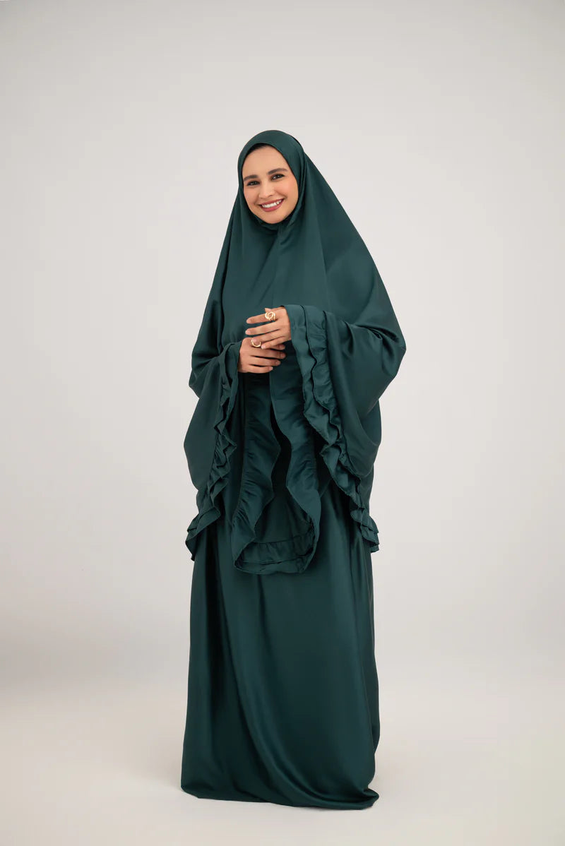 Olive Royal Crepe Fabric Isdal