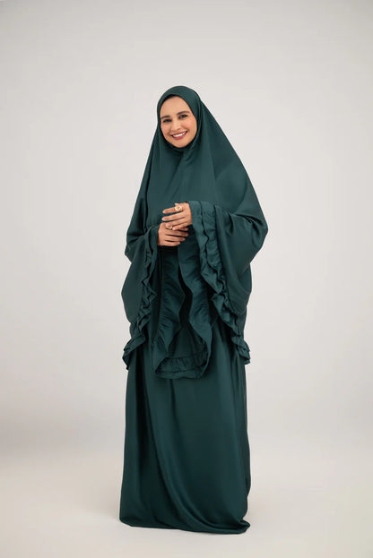 Olive Royal Crepe Fabric Isdal